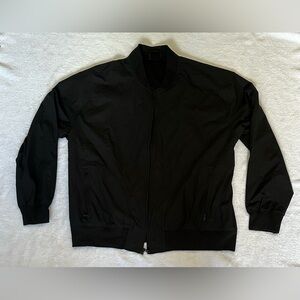 Fabletics Men’s Black Lightweight Zip Bomber Jacket